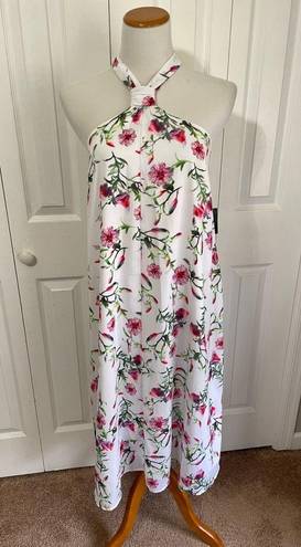 INC Women’s Printed Halter Neck Floral Midi Dress size Medium NWT