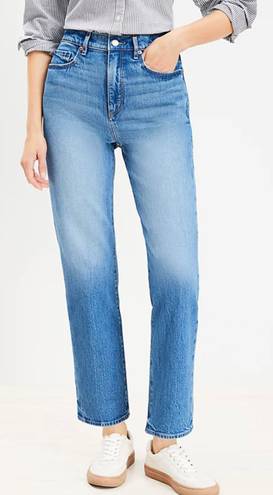 The Loft  high waisted straight crop jeans