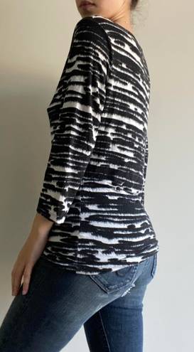 Carole Little  Black & White Printed Blouse