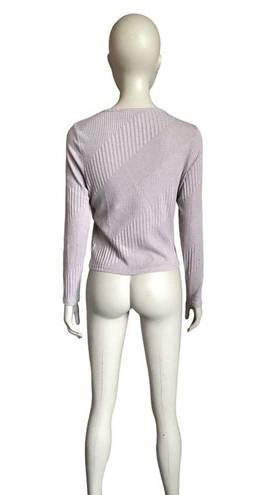 Walter Baker  Light Purple Ribbed Cutout Top