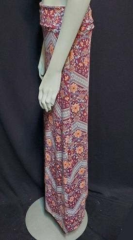 Joe B  Red, Blue, & Orange Floral Maxi Skirt (M)