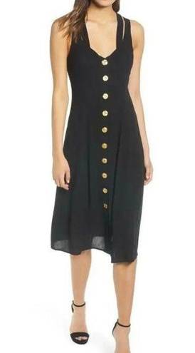 The Row  A Gold Button Front Dress, Size X-Small - Black