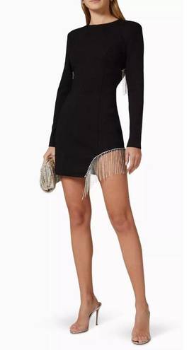 Elliatt NWT  Nebulous Mini Dress, Long Sleeve Crystal Fringe Size Medium