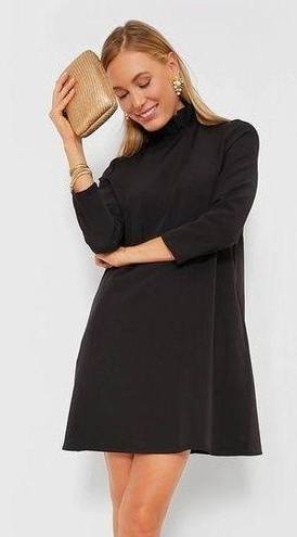 Tuckernuck  NWT Daphne Black Ruffle Neck Tie Back Dress