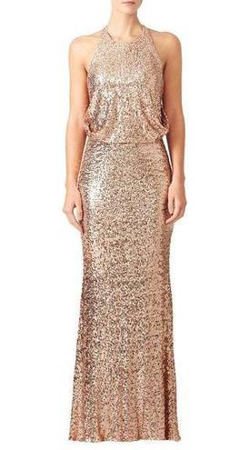 Badgley Mischka  Maria Gown in Blush 16 Womens Long Maxi Gown