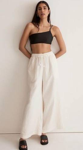 Madewell  Double-Gauze Drawstring Wide-Leg Pants Cream Medium NJ873 New