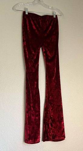 Daisy  Del Sol Pants XS Womens Crushed Velvet Hippie Boho Flare Bell Bottoms Wide