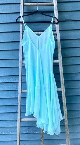 Vintage California Dynasty sheer mint blue embroidered nightgown/lingerie size/L Size L