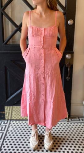 Sophie Rue Pink Linen Maxi Dress