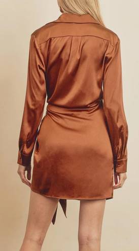 Dress Forum Brown Wrap Front Dress