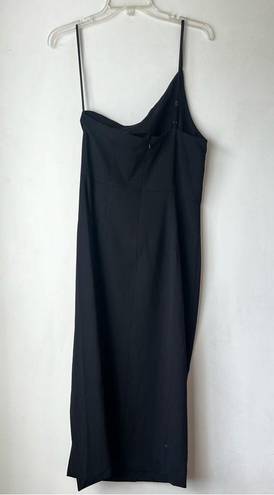 Petal and Pup  Xiomar Black One Shoulder Midi Dress 8