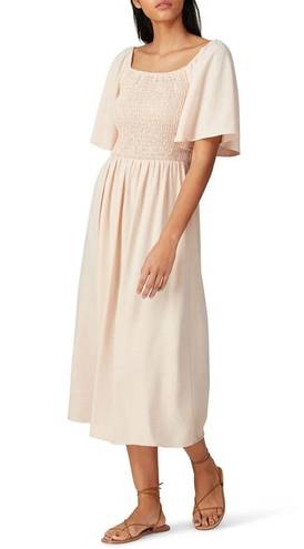 Bobeau B Collection by  Mathilde Smocked Dress in cream L