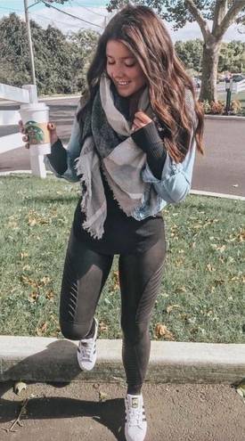 Spanx  Faux Leather Moto Leggings in Gunmetal