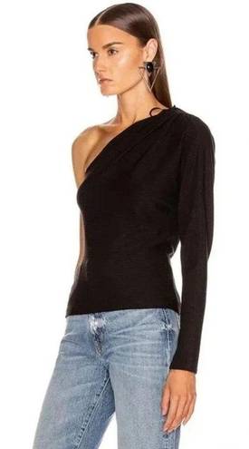 The Range / FWRD Alloy Rib One Shoulder Top in Black Size M Retail $145