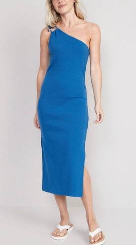 Old Navy NWOT -  Blue One-Shoulder Rib-Knit Dress