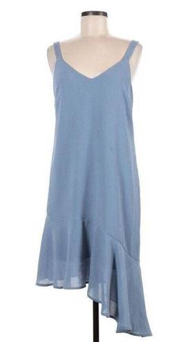 Lush Clothing Lush Women's Size XS Asymmetrical Ruffle Hem Sleeveless Dress in Slate Blue NWT