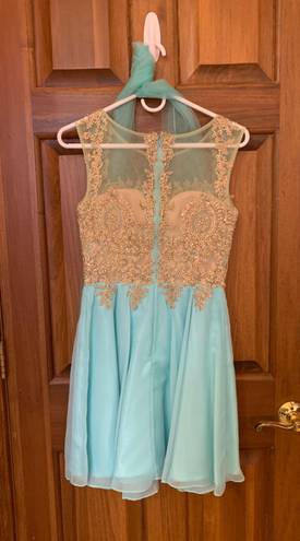 PromGirl Blue Homecoming Dress