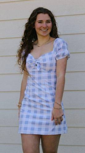 City Triangles Blue Gingham Dress