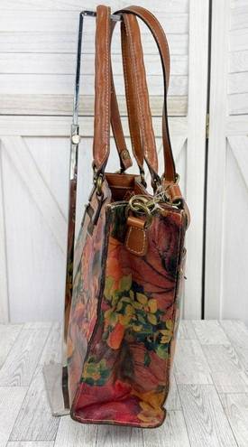 Patricia Nash  Navelli Floral Heritage Leather Tote Bag Large Crossbody