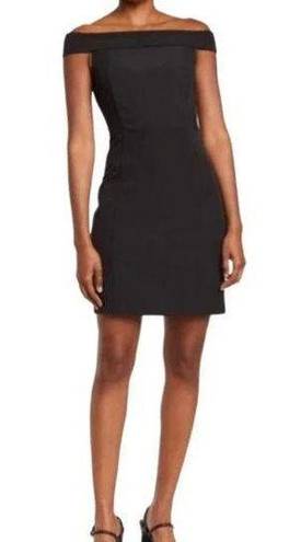 Sam Edelman  Mini Dress Women's Size 6 Black Off The Shoulder Lined Sleeveless