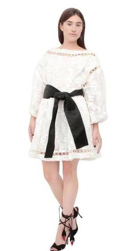 Zimmermann  Winsome Cinch Vine Lace Mini Dress White Size Small NEW