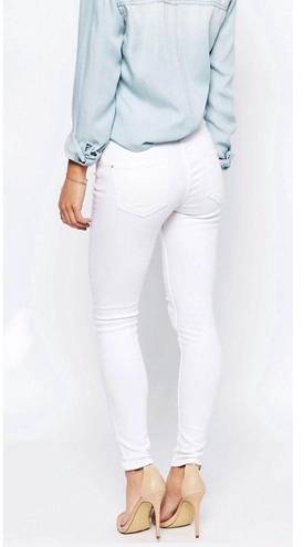 New Look  High Waist Super Skinny Jeans in White, Size UK18 / US14