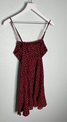 Princess Polly Caesura Red Polka Dot Side Tie Mini Dress