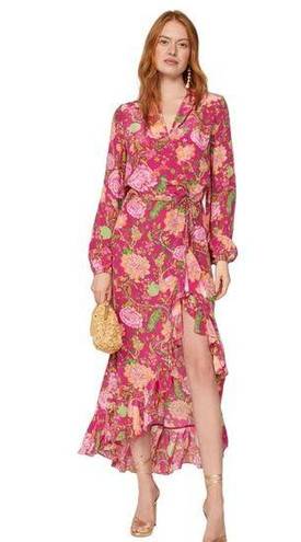 Rococo  Sand Chloe Wrap Maxi Dress in Pink XLarge Womens Long Gown