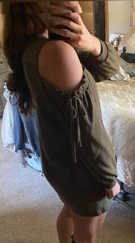 Lush Clothing Olive green Sweater/sweatshirt Dress 