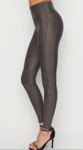 Spanx  Faux Leather Moto Leggings in Gunmetal