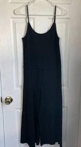 Oak + Fort  black jumpsuit drawstring sleeveless wide leg