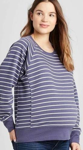 Isabel Maternity  by Ingrid & Isabel Striped Crewneck Sweatshirt