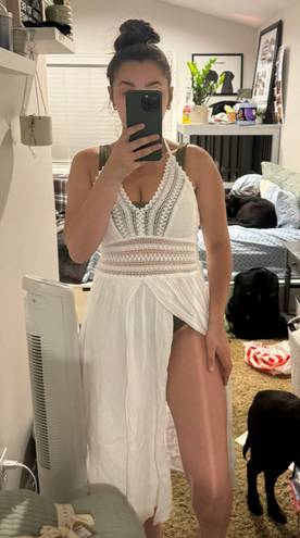 White Crochet Swimsuit Cover Up