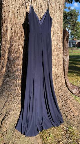 Jump NWOT Y2K 2000s  Apparel Size 5/6 Navy Blue Maxi Side Slit Formal Dress