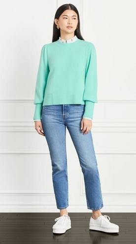 Hill House  Merino Wool Cropped Silvia Sweater In Ocean Wave