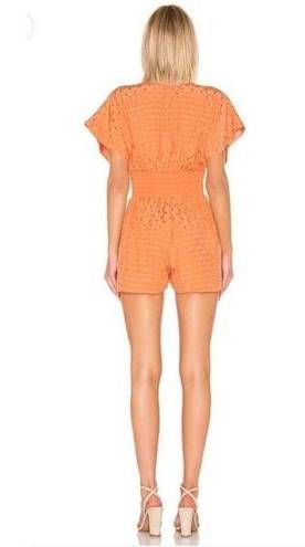 Tularosa  Eleanor Romper Pale Peach Swiss Dot XS