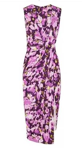 Jason Wu  Printed Draped Jersey Sleeveless Sheath Dress Size 6 Preowned FLAWS