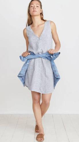 Marine layer  Lake Tank Dress in Thin Blue Stripe