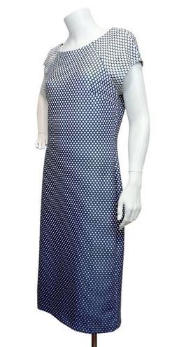 ECI Beige by  Women’s 10 navy and white polka dot sheath Ombre Dress