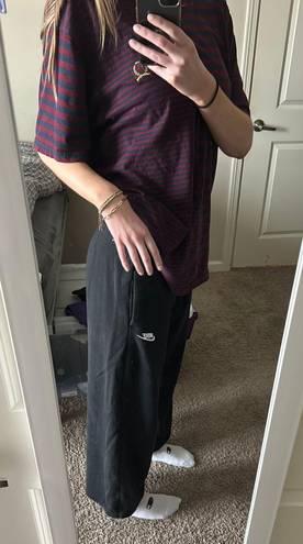 Nike black wide leg sweatpants