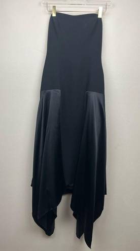 Cinq à Sept Cinq a Sept Black Elsa Crepe Handkerchief Strapless Dress - size 2