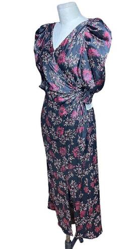 Daisy Cinq a Sept  Kacy Tumbled Black Pink Floral Print Dress Size 4