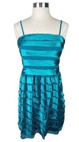 Lucy Paris  Dark Teal Tiered Ruffled Mini Dress