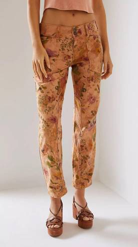 Pilcro Anthropologie The Wanderer Low Rise Slouchy Floral Utility Ankle Pants