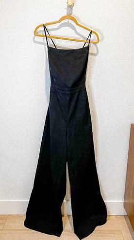 Good American NWT  Vacay Palazzo Strappy Open Back Jumpsuit Black 6/3XL