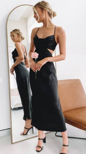 Beginning Boutique Taleah Cut Out Maxi Dress Black