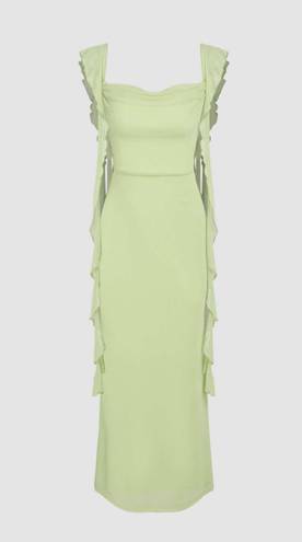 Cider Soft Green Long Bodycon Dress