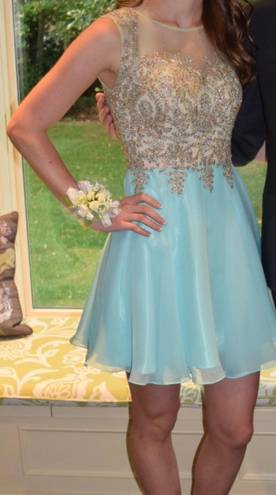 PromGirl Blue Homecoming Dress