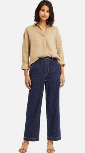 Uniqlo  High Waisted Wide Straight Denim Pants