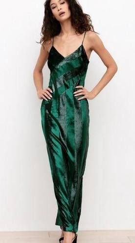 Yumi Kim  Emerald Green Jewel Twinkle Amelia Velvet Maxi dress BHLDN small